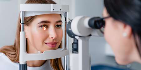Picture of lady having an eye examination