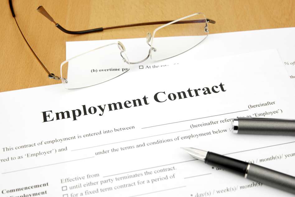 Picture of an employment contract