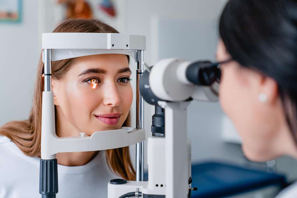 Picture of lady having an eye examination