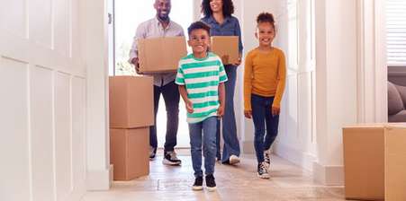 Conveyancing glossary of terms, family in new home